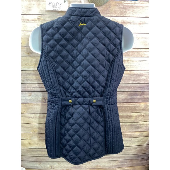 WOMEN'S JACKES FULL ZIP INSULATED PUFFER VEST EUC size 8 NAVY - Picture 2 of 11